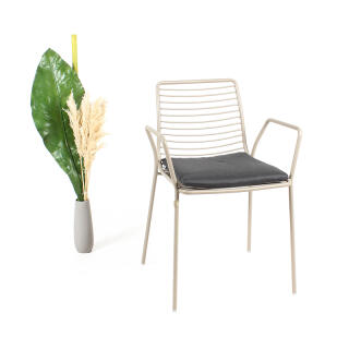 klink / Carma Sitzkissen für Stapelsessel / -stuhl SUMMER, Sunbrella (100 % Polyacryl) nach Wahl, alle Kategorien, mit Reißverschluss und Antirutsch