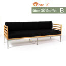 klink / Carma Sofa BOARD, Edelstahl / Teakholz / Sunbrella Kat.B , 207 cm, 3 Sitzer