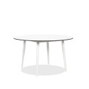 klink / Carma HPL-Tisch SCANDIC, Aluminium / HPL, Gestell: weiß, Farbe: weiß, 130 cm