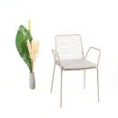klink / Carma Sitzkissen für Stapelsessel / -stuhl SUMMER, Dralon perla, mit Reißverschluss und Antirutsch