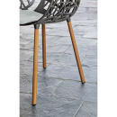 Fast Sessel FOREST, Aluminium / Iroko, Farbe: schwarz