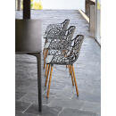 Fast Sessel FOREST, Aluminium / Iroko, Farbe: schwarz