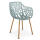 Fast Sessel FOREST, Aluminium / Iroko, Farbe: hellblau