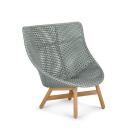 DEDON Hochlehner / Wing Chair MBRACE, Kunststoffgeflecht / Teakholz / Aluminium