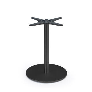 Tischgestell TIFFANY nieder rund, Gusseisen / Stahl pulverbeschichtet, Farbe: matt schwarz