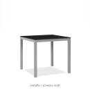 klink / Carma Keramik-Tisch TORONTO 12 mm, Aluminium / Keramik, 80 x 80 cm