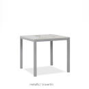 klink / Carma Keramik-Tisch TORONTO 12 mm, Aluminium / Keramik, 90 x 90 cm