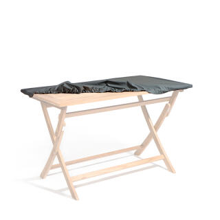 Heinemeyer Abdeckhaube für Tischplatte, mit Gummizug, TEAK SAFE grau, 220 x 100 cm