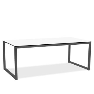 klink / Carma HPL-Tisch BOARD, Edelstahl anthrazit / HPL, Farbe: weiß, 275 x 90 cm