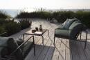 Houe AVON Loungesofa 2-Sitzer, Stahl anthrazit / Sunbrella® Alpine Heritage