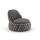 DEDON Lounge Chair / Sessel DALA, Aluminium / Kunststoffgeflecht, nori / rioja exkl. Polster