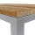 klink / Carma Teak-Tisch TORONTO, Aluminium / Teakplanken gebürstet, Gestell: metallic, 90 x 90 cm