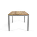 klink / Carma Old-Teak-Tisch TORONTO, Aluminium / Premium Teakholz, Gestell: metallic, 160 x 90 cm