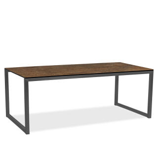 klink / Carma HPL-Tisch BOARD, Edelstahl anthrazit / HPL, Farbe: patina bronze, 275 x 90 cm