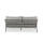 klink / Carma Loungesofa 2-Sitzer PACIFIC inkl. Kissen, Aluminium / Rope, Farbe: anthrazit / grau