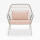 Pedrali Loungesessel PANAREA inkl. Sitz- und Rückenkissen, Stahl pulverbeschichtet / Polypropylen, beige