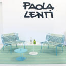 Paola Lenti Gartensessel TELAR, Edelstahl matt lackiert / Rope Corda (100% polyolefin), blau / grün