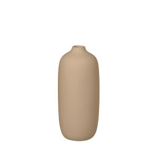 Blomus Vase CEOLA Ø 8cm Höhe 18cm, Porzellan, Farbe: Nomad