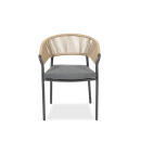 klink / Carma Sitzkissen zu Stapelsessel CAPRI, 100 % Acryl, Farbe: panama sand