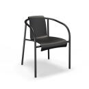 Houe Sessel NAMI mit Armlehne, Stahl / receycelter Kunststoff, schwarz