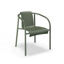 Houe Sessel NAMI mit Armlehne, Stahl / receycelter Kunststoff, olivgrün