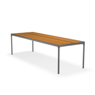 HOUE Tisch FOUR, Aluminium / Bambus, 270 x 90 cm