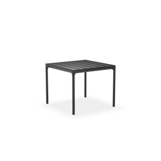 HOUE Tisch FOUR BLACK, Aluminium schwarz, 90 x 90 cm
