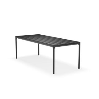 HOUE Tisch FOUR BLACK, Aluminium schwarz, 210 x 90 cm