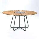 HOUE Tisch CIRCLE mit Graniteinlage, Aluminium anthrazit / Bambus, Ø 150 cm