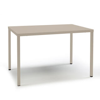 Tisch SUMMER, Stahl, 120 x 80 cm, Farbe: taupe matt