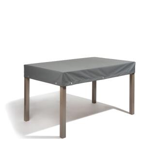 Heinemeyer Abdeckhaube für eckige Tischplatte, mit Abhang, TEAK SAFE grau, 130 x 80 cm