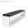 Conmoto RIVA Bank ohne Rückenlehne, HPL weiß, Kanten schwarz, 194 x 35 cm