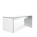Conmoto Tisch RIVA, HPL weiß, Kanten schwarz, 180 x 70 cm