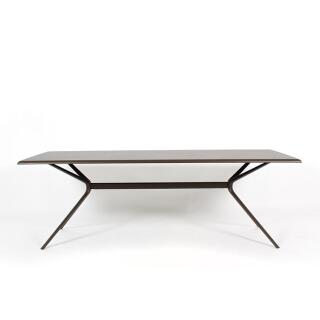 Fast Tisch MOAI 220 x 100 cm, Aluminium lackiert in Farbe 18- dunkelbraun