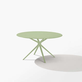 Fast Tisch MOAI, rund 146 cm, Aluminium lackiert in Farbe 19-Grüner Tee