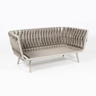 Tribu Sofa TOSCA, 163 cm, Edelstahl / Batyline / umstrickter EPD-Schaum, Farbe: Linen-10