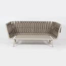 Tribu Sofa TOSCA, 163 cm, Edelstahl / Batyline / umstrickter EPD-Schaum, Farbe: Linen-10