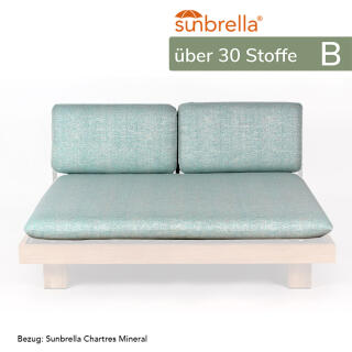 klink / Carma Sitz- und Rückenkissen für MAUI 2-Sitzer, Sunbrella Kat. B (100 % Polyacryl)