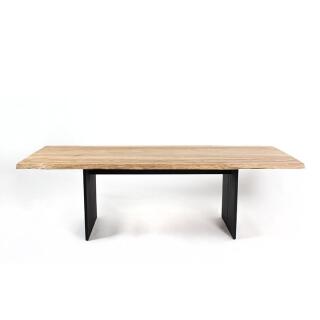 klink / Carma Tisch COLON, Aluminium schwarz / Teakplanken, 250 x 110 cm