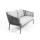 klink / Carma 2-Sitzer Sofa STRIPE LOUNGE, Alu anthrazit / String-Flex, inkl. Kissen (100 % Polyester)