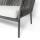 klink / Carma 3-Sitzer Sofa STRIPE LOUNGE, Alu anthrazit / String-Flex, inkl. Kissen (100 % Polyester)