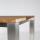 klink / Carma Teak-Tisch LAGO, Edelstahl / Teakplanken gebürstet, 90 x 90 cm
