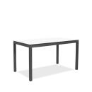 klink / Carma HPL-Tisch TORONTO, Aluminium / HPL, Gestell: anthrazit, Farbe: weiß, 130 x 80 cm