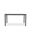 klink / Carma HPL-Tisch TORONTO, Aluminium / HPL, Gestell: anthrazit, Farbe: weiß, 130 x 80 cm