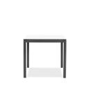 klink / Carma HPL-Tisch TORONTO, Aluminium / HPL, Gestell: anthrazit, Farbe: weiß, 80 x 80 cm
