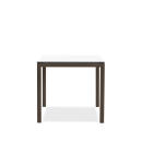 klink / Carma HPL-Tisch TORONTO, Aluminium / HPL, Gestell: marrone, Farbe: weiß, 80 x 80 cm
