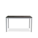 klink / Carma HPL-Tisch TORONTO, Aluminium / HPL, Gestell: metallic, Farbe: betonoptik, 130 x 80 cm