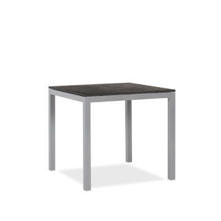 klink / Carma HPL-Tisch TORONTO, Aluminium / HPL, Gestell: metallic, Farbe: betonoptik, 80 x 80 cm