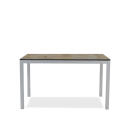 klink / Carma HPL-Tisch TORONTO, Aluminium / HPL, Gestell: metallic, Farbe: patina zinn, 130 x 80 cm