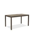 klink / Carma HPL-Tisch TORONTO, Aluminium / HPL, Gestell: marrone, Farbe: patina zinn, 200 x 90 cm